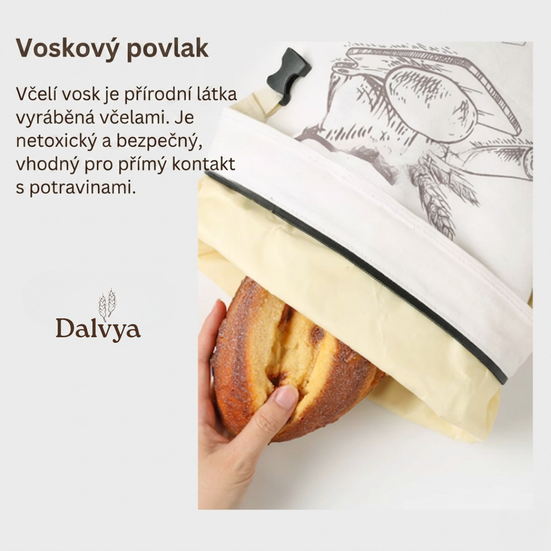 Bio sáček na chléb s včelím voskem – 100% bavlna