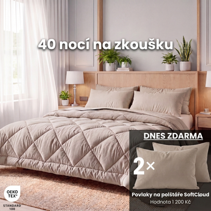 Přikrývka KlidnáNoc® – Rychleschnoucí 2v1 přikrývka, díky které už nepotřebujete povlečení.