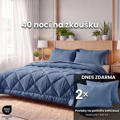 Přikrývka KlidnáNoc® – Rychleschnoucí 2v1 přikrývka, díky které už nepotřebujete povlečení.
